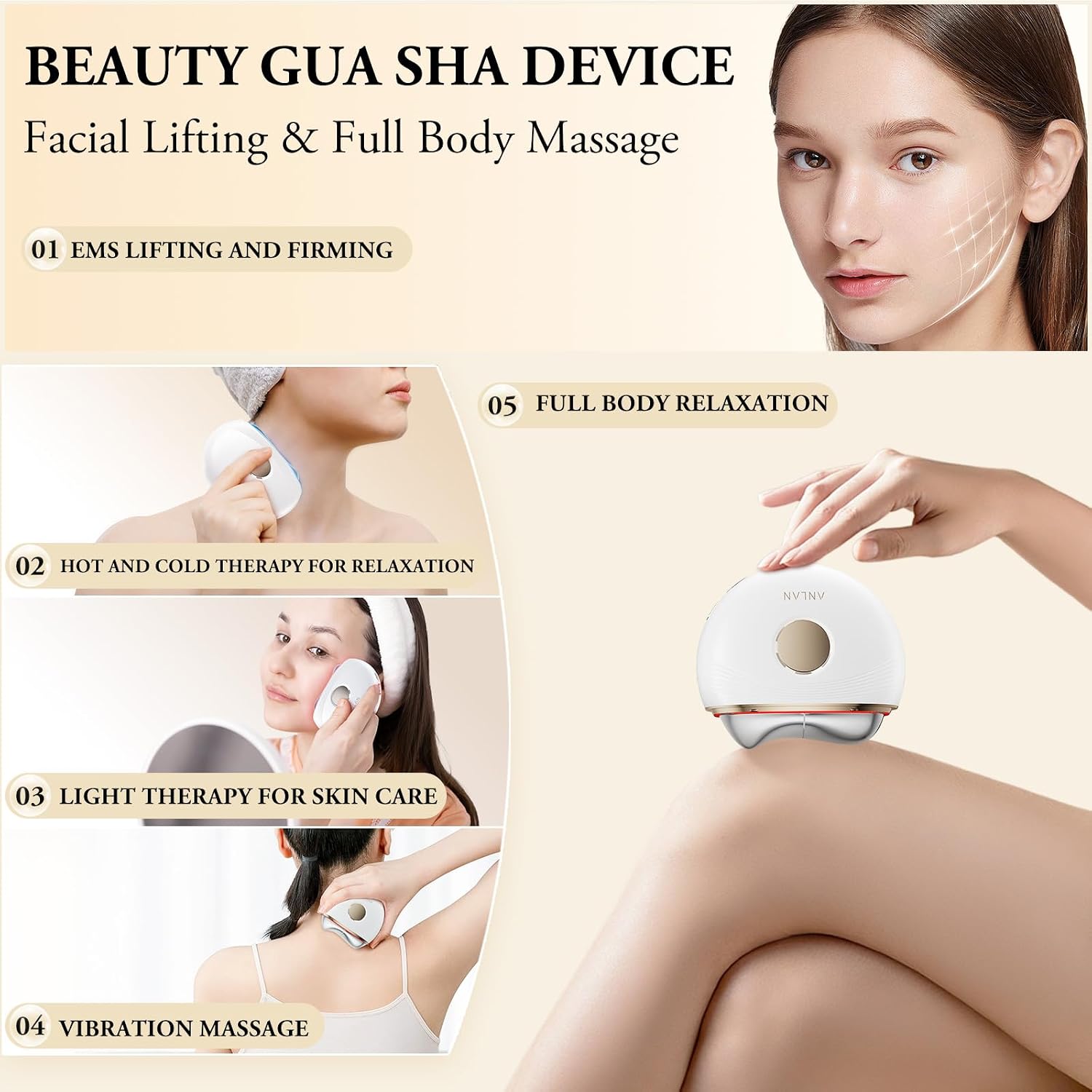 ANLAN Hot/Cool Guasha Beauty Device [DYM-054]	